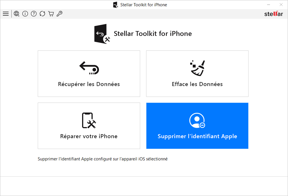 Supprimer l'Apple ID configuré sur l'appareil iOS sélectionné